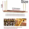 SUCHETA Hanging Wine Rack with Glass Holder and Shelf, Wall Mounted Gold Wine Rack Ceiling Storage Bottle Rack Wine Goblet Rack Upside Down Bar (