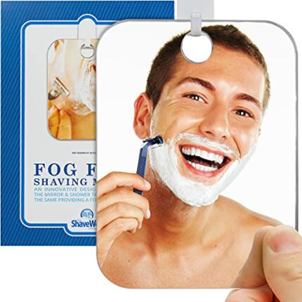 Shave Well Anti-Fog Shower Mirror - Fogless Bathroom Shaving Mirror - for Men and Women – Removable Adhesive Hook - Frameless - Portable - Ideal