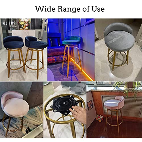 RTYHN Swivel Bar Stools Set of 2, Metal Home Barstools with Velvet Upholstered Island Chairs Stools, for Breakfast/Dining Room Counter Height 25.