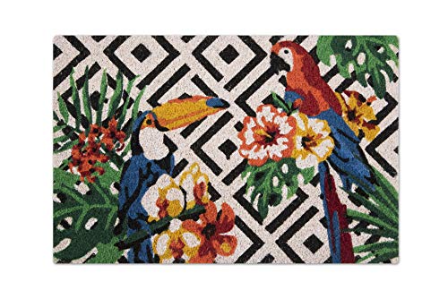 Excelsa Tropical Entrance Doormat Coir Fiber, Multi-Colour, 40 x 60 cm