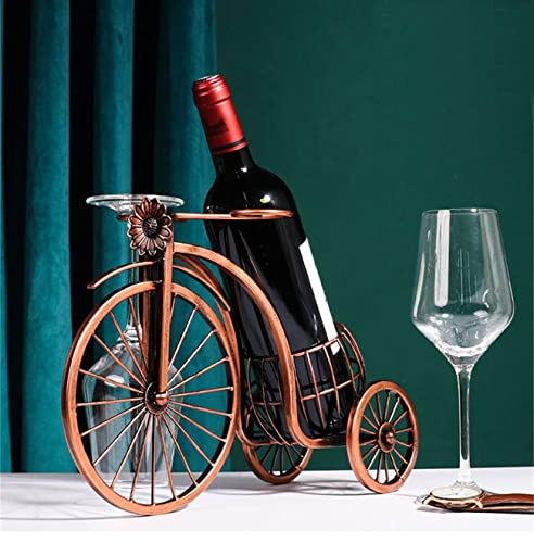 CdyBox Vintage Bicycle Wine Rack Wine Glasses Ornament Home Wine Cooler Table Decoration Wine Glass Rack