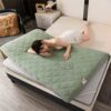 Dormitory Mattress Soft Plush, Japanese Floor Mattress Portable Futon Mattress Tatami Foldable Bed Mattress Topper Soybean Protein Fiber Sleeping
