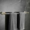 HIGOH Towel Racks, Towel Rail for Bathroom,Crystalen Single Rod Hand Towel Holder,Bathroom Transparent Light Wind Towel Rod,Bathroom Shelf Free o