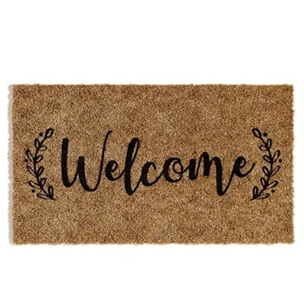 Barnyard Designs 'Welcome' Doormat, Indoor/Outdoor Non-Slip Rug, Front Door Welcome Mat for Outside Porch Entrance, Home Entryway Farmhouse Decor