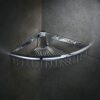 Beelee Rustproof Corner Triangular Bath Shelf Shower Caddy,Wall Mounted Stainless Steel Basket Dishrack for Shampoo Conditioner Bathroom Kitchen