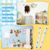 2 Pcs Kids Coat Rack Wall Mount Rainbow Kids Wall Hooks Wooden Coat Hooks Cute Coat Rack Wall Mounted for Kid's Towels Backpacks Bedroom Bathroom