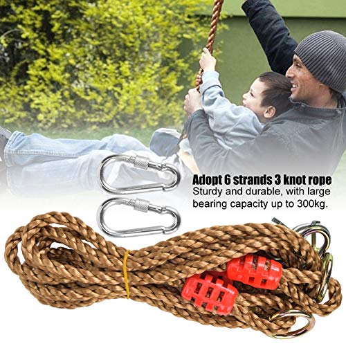 Eulbevoli Hammock Chair Straps Hanging Ropes, Swing Accessory Portable 300KG Capacity Swing Extension Rope for Extension Chain Of the Swing