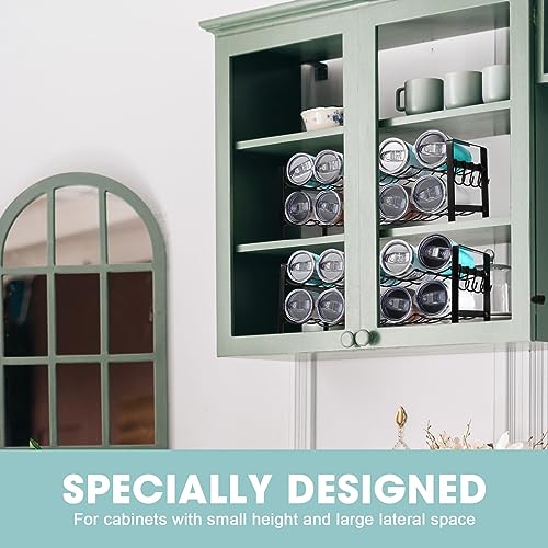 Therwen 2 Pcs Metal Wire Water Bottle Organizer for Cabinet 10 Bottles Water Bottle Storage Organizer Free Standing Water Bottle Holder Water Bot