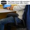 FERCAISH 2 Pcs Office Chair Arm Covers, Removable and Durable Elastic Wheelchair Arm Rest Slipcovers - Washable Sponge Armrest Pads for Home Offi