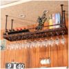 Stylish Simplicity Down Stylish Simplicity Industrial Retro Wine Rack Iron Stylish Simplicity Wine Glass Holder Household Goblet Holder Adjustabl