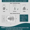 WOLTU D Shape Toilet Seat,Soft Close Toilet Seat with Quick Release White, Dual Fixing Fittings System Lid Cover for Family Bathroom