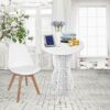 White Small Coffee Table Desk Wood Plastic Board Round Small Tea Corner Table Side End Occasional Lampe Plant Table Rack Stand Home Furniture Rac