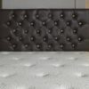 DIAMANTE FAUX LEATHER HEADBOARD (BROWN, 3FT)