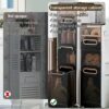 OPSREY Narrow Bathroom Storage Cabinet with Drawer, Large Capacity Tall Slim Bathroom Floor Cabinet with Plastic Drawers and Casters Vertical Sto