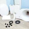 8 Pieces Non Slip Toilet Seat Hinge Fittings 8 mm Rubber Fittings Rubber Cone Toilet Seat Washer Toilet Seat Hinge Fitting Replacement Black Rubb