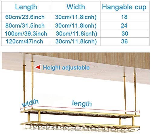 EYLINK Wine Racks,Household Wine Shelf Cup Holder- Adjustable Height Ceiling Wine Rack Hanging Wine Bottle Holder Wine Glass Rack Goblet Stemware