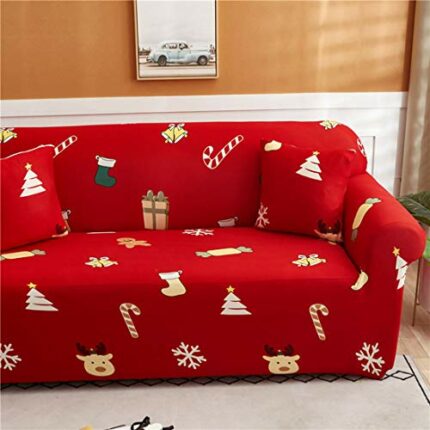 Verve Jelly Sofa Covers Stretch Fabric Settee Cover Furniture Protector for Sofa,3 Seater Sofa Slipcover Polyester Spandex for Living Room,Christ