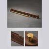 Bathroom Towel Holder Wood Towel Bar With Metal Rod Wall Mounted Towel Rack Multifunctional Bathroom Accessory No Bathroom Towel Holder