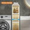 OPSREY Small Bathroom Storage Cabinet for Small Spaces, Over The Toilet Storage Cabinet for Skinny Bathroom Storage Corner Floor, Narrow Bathroom