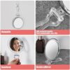 HERBYD Magnifying Mirror 30x with Handle, 1X/30X Hand Mirror Travel Mirror with Double-Sided, Foldable Hand Held Mirror, Hanging Beauty Vanity Mi