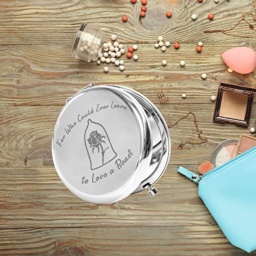 Beauty Beast Quote Gift for Who Could Ever Learn to Love a Beast Pocket Mirror Gift for Her (Love a Beast-M)