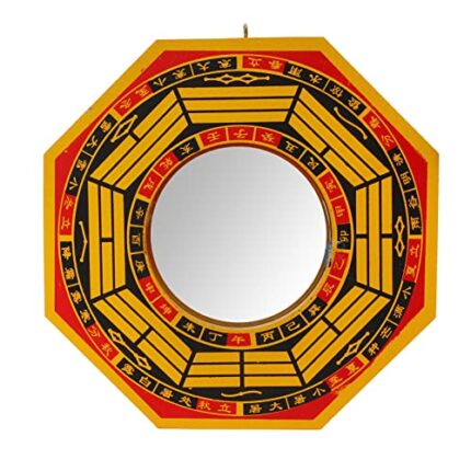 Atyhao 8in Bagua Mirror, Chinese Feng Shui Mirror Traditional Chinese Feng Shui Convex, Bagua Mirror Chinese Feng Shui Decoration for Protection