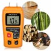 Proster Moisture Meters for Logs Damp Meter with Battery LCD Display Wood Moisture Tester Wood Moisture Meter for Firewood Paper Cardboard (Range