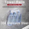 Towel Holder Self Adhesive - 2Pcs No-drill Towel Rail - 39 cm & 21 cm Towel Bar Self Adhesive I Durable I Waterproof Stainless Steel Towel Rail f