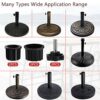 6 Pcs Umbrella Base Stand Replacement Parts,Courtyard Umbrella Base Replacement Parts Outdoor Umbrella Hole Ring Plug Cover with M8 Thread Screw
