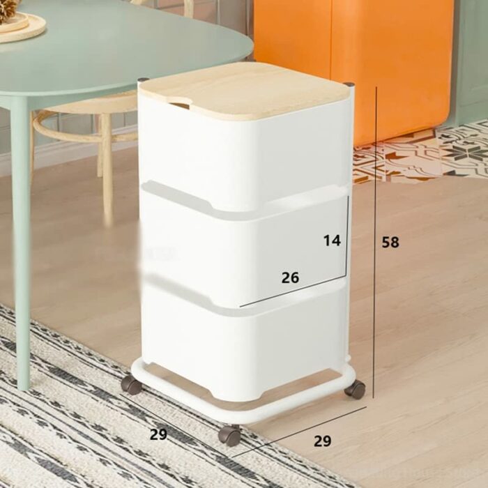 QUANJJ Kitchen Cart Furniture Storage Rack Living Room Side Table Storage Rack Trolley (Color : D, Size : 58cm*29cm)