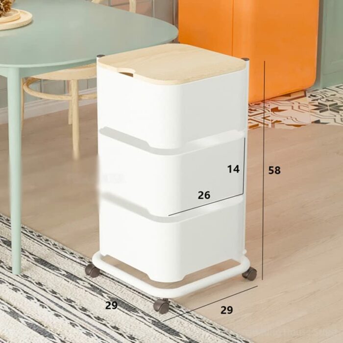 YXBDN Kitchen Cart Furniture Storage Rack Living Room Side Table Storage Rack Trolley (Color : B, Size : 58cm*29cm)