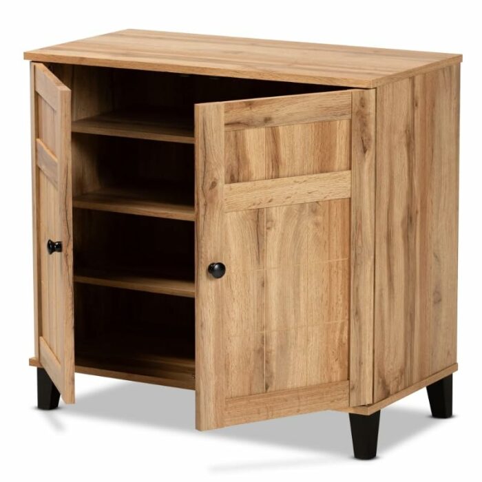JYDQM With Cabinet Shoe Rack Home Furniture Finished Wood 2-Door Shoe Storage Cabinet Shoes Storage Rack