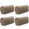 GEOCANG Armchair cover, non-slip armchair, sofa armrest protector, for furniture protector,Set of 4(Beige)