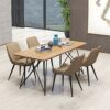 dining chair Kitchen Dining Room Furniture Chairs Dining Chairs Water Proof Leather Side Chair With Black Metal Legs Living Room Bedroom Kitchen