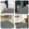 SHACOS Office Chair Mat for Hardwood Floors, 47" x 35" Non Slip Desk Chair Mat Floor Carpet Protector Mat for Home Office Rolling Chairs, Dark Gr