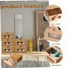 Yililay 6Pcs Shoe Storage Box, 13.78x9.06x5.31 Inch Cardboard Drawer Shoe Boxes with Window Stackable Shoe Boxes Organiser for File Dress or Toys
