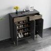 TFIIEXFL Nordic Wooden Simple Shoe Cabinets Thin Design Entrance Vertical Wooden Shoe Home Furniture