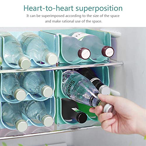 Rianpesn Soda Organizer for Refrigerator,Kitchen Drink Holder - Drop-proof Storage Rack for Pantry, Freezer, Hollow-out Design, Holds Beverage Ca