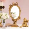 QUANJJ European Retro Desktop Makeup Decorative Table Ornaments Bathroom Vanity Framed