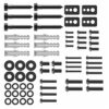 Conecto VESA Screws Set 64 Pieces Ideal for TV Mounting TV Wall Mount TV Bracket Mounting Screws with Dowels and Washers Black