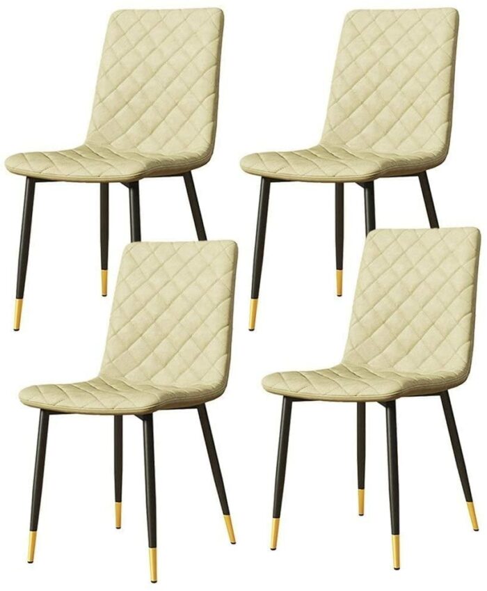 dining chair Kitchen Dining Chairs Set Office Business Chairs, Dining Chair 4 Pcs Chairs Fashion Modern Dining Chair PU Leather Soft Pad Cushion