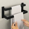 HIGOH Towel Racks, Towel Rail for Bathroom,Wall Mounted Hand Towel Holder,Double Towel Rail,Bathroom Towel Bar,Towel Hanger Towel Holder