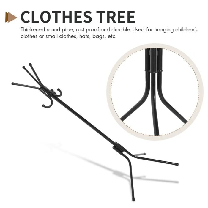Qtynudy Children Coat Rack Clothes Tree Hat Hanger Hat Rack Coat Racks Stand for Coats