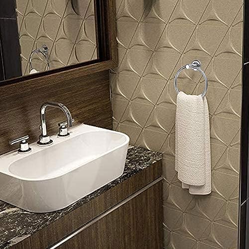 Voarge Stainless Steel Bath Towel Holder Hand Towel Ring Hanging Towel Hanger Bathroom Accessories Rustproof Polished Chrome Toilet Towel Ring Wa