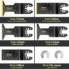 28PCS Universal Oscillating Tool Oscillating Saw Blades, Include 6PCS Titanium Oscillating Multitool Blades for Metal and Hard Material, Quick Re