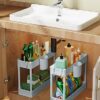 LEHOM 5.1" Slim Storage Cart - 4 Tiers Bathroom Organizer Mobile Shelving Unit Storage Rolling Utility Cart Slide Out Organizer for Kitchen Bathr