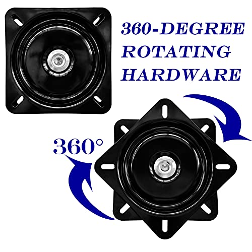 2Pack 8Inch Heavy Duty Bar Stool Swivel Plate, Chair Swivel Base with Solid Ring of Ball Bearings, 500lbs Capacity Replacement Swivel Seat Parts