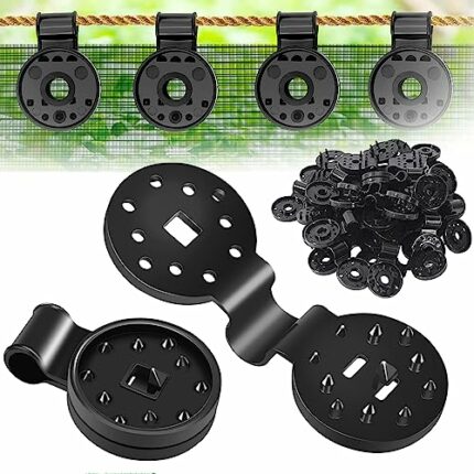Vibbang 50 Pcs Shade Cloth Heavy Duty Lock Grip, Windproof Awning Clamp Grip, Garden Shade Cloth Clips, Shade Cloth Plastic Clips for Sun Shade N