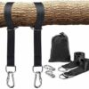Temporaryt Hammock Straps (Set of 2), Hanging Straps 150cm With 2 Heavy Duty Safety Lock Carabiner Hooks & D-rings, Polyester Straps Perfect for