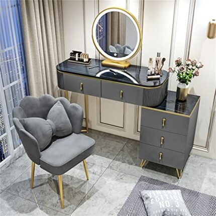 JJZXD Small Dresser Bedroom Small Apartment Storage Cabinet Scandinavian Dresser (Color : D, Size : Light Grey)